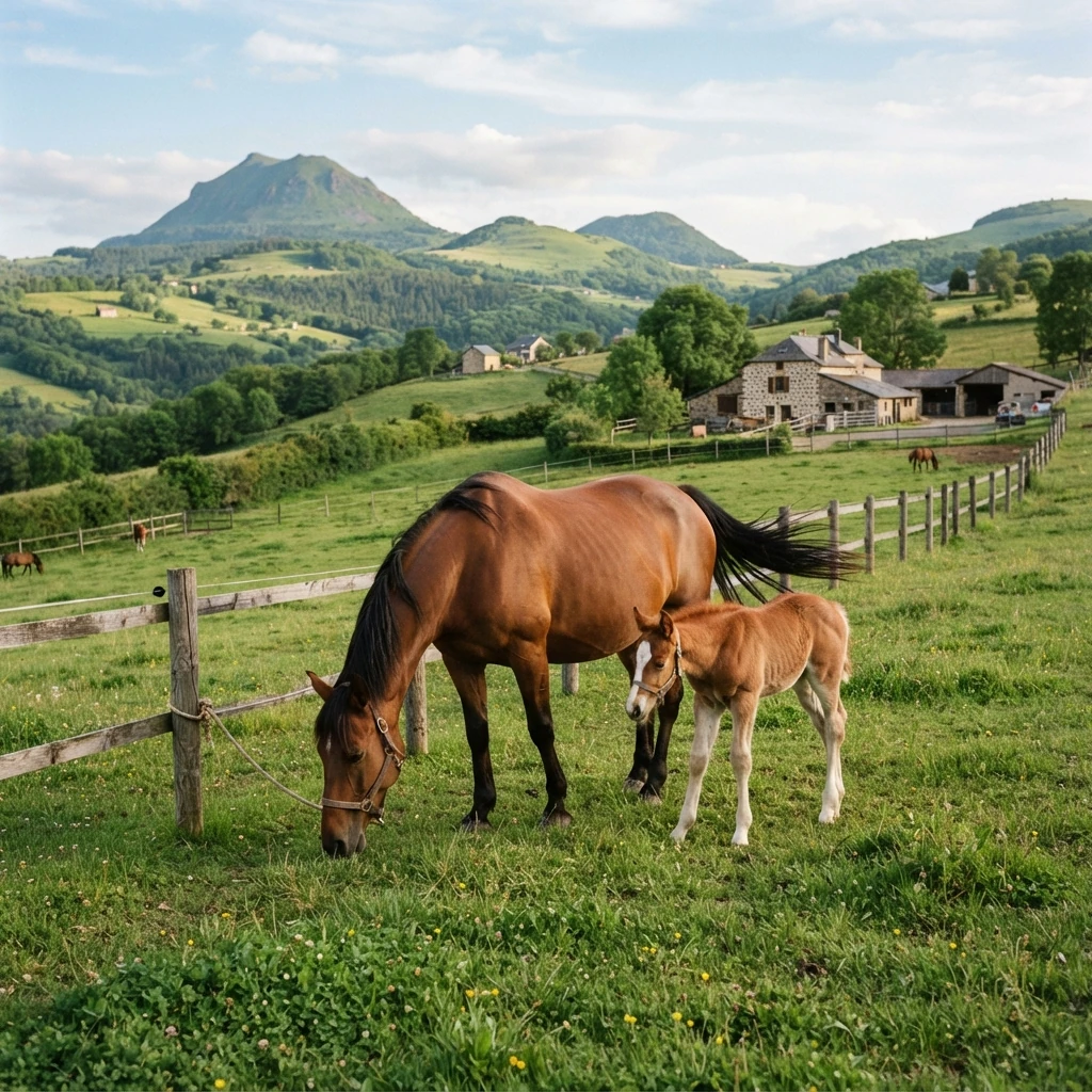 Élevage de chevaux au Equitadapt, Ceyssat